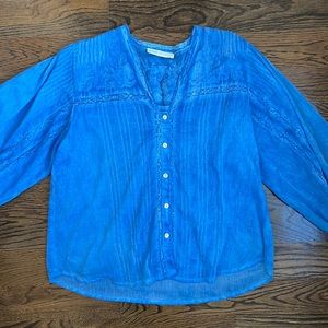 Trouvaille Button Front Blouse Size Small